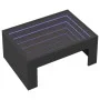 Mesa de centro con Infinity LED negro 70x50x30 cm de , Mesas de centro - Ref: Foro24-847610, Precio: 105,56 €, Descuento: %