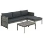 Set muebles de jardín 3 piezas con cojines ratán sintético gris de , Conjuntos de jardín - Ref: Foro24-313135, Precio: 301,86...
