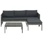 Set muebles de jardín 3 piezas con cojines ratán sintético gris de , Conjuntos de jardín - Ref: Foro24-313135, Precio: 301,86...