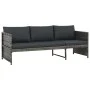 Set muebles de jardín 3 piezas con cojines ratán sintético gris de , Conjuntos de jardín - Ref: Foro24-313135, Precio: 301,86...