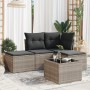 Set de sofás jardín y cojines 5 pzas ratán sintético gris claro de , Conjuntos de jardín - Ref: Foro24-3249331, Precio: 295,6...