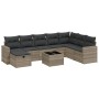 Set muebles jardín 9 pzas y cojines ratán sintético gris claro de , Conjuntos de jardín - Ref: Foro24-3263598, Precio: 589,83...