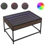Mesa de centro con Infinity LED marrón roble 70x50x41 cm de , Mesas de centro - Ref: Foro24-847686, Precio: 87,73 €, Descuent...