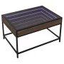 Mesa de centro con Infinity LED marrón roble 70x50x41 cm de , Mesas de centro - Ref: Foro24-847686, Precio: 87,73 €, Descuent...