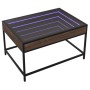 Mesa de centro con Infinity LED marrón roble 70x50x41 cm de , Mesas de centro - Ref: Foro24-847686, Precio: 88,84 €, Descuent...