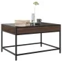 Mesa de centro con Infinity LED marrón roble 70x50x41 cm de , Mesas de centro - Ref: Foro24-847686, Precio: 87,73 €, Descuent...