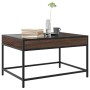 Mesa de centro con Infinity LED marrón roble 70x50x41 cm de , Mesas de centro - Ref: Foro24-847686, Precio: 88,84 €, Descuent...