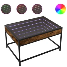 Mesa de centro con Infinity LED roble ahumado 70x50x41 cm de , Mesas de centro - Ref: Foro24-847684, Precio: 84,76 €, Descuen...
