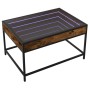 Mesa de centro con Infinity LED roble ahumado 70x50x41 cm de , Mesas de centro - Ref: Foro24-847684, Precio: 85,84 €, Descuen...