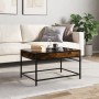 Mesa de centro con Infinity LED roble ahumado 70x50x41 cm de , Mesas de centro - Ref: Foro24-847684, Precio: 85,84 €, Descuen...