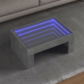Mesa de centro con Infinity LED gris hormigón 70x50x30 cm de , Mesas de centro - Ref: Foro24-847612, Precio: 87,17 €, Descuen...