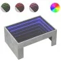 Mesa de centro con Infinity LED gris hormigón 70x50x30 cm de , Mesas de centro - Ref: Foro24-847612, Precio: 86,03 €, Descuen...