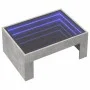 Mesa de centro con Infinity LED gris hormigón 70x50x30 cm de , Mesas de centro - Ref: Foro24-847612, Precio: 86,03 €, Descuen...