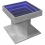Mesa de centro y LED madera ingeniería gris hormigón 50x50x45cm de , Mesas de centro - Ref: Foro24-847563, Precio: 93,04 €, D...