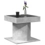 Mesa de centro y LED madera ingeniería gris hormigón 50x50x45cm de , Mesas de centro - Ref: Foro24-847563, Precio: 93,04 €, D...