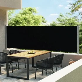 Toldo lateral retráctil para patio negro 140x600 cm de vidaXL, Sombrillas - Ref: Foro24-313369, Precio: 93,11 €, Descuento: %
