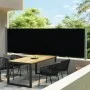 Toldo lateral retráctil para patio negro 140x600 cm de vidaXL, Sombrillas - Ref: Foro24-313369, Precio: 93,11 €, Descuento: %