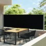 Toldo lateral retráctil para patio negro 140x600 cm de vidaXL, Sombrillas - Ref: Foro24-313369, Precio: 92,20 €, Descuento: %