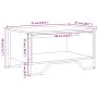 Rauchige Eichenholz-Sperrholz-Couchtisch 75x51x40 cm von , Couchtisch - Ref: Foro24-848486, Preis: 49,74 €, Rabatt: %