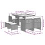 Set comedor jardín 9 pzas y cojines ratán sintético gris de , Conjuntos de jardín - Ref: Foro24-3210596, Precio: 402,12 €, De...