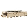 Set comedor de jardín 17 pzas con cojines ratán sintético beige de , Conjuntos de jardín - Ref: Foro24-3210646, Precio: 968,7...