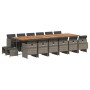 Set comedor de jardín 17 pzas y cojines ratán sintético gris de , Conjuntos de jardín - Ref: Foro24-3210650, Precio: 1,00 €, ...