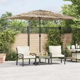 Sombrilla de jardín con LEDs poste acero marrón 300x200x250 cm de , Sombrillas - Ref: Foro24-4005118, Precio: 132,64 €, Descu...
