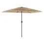 Sombrilla de jardín con LEDs poste acero marrón 300x200x250 cm de , Sombrillas - Ref: Foro24-4005118, Precio: 132,64 €, Descu...