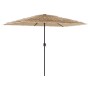 Sombrilla de jardín con LEDs poste acero marrón 300x200x250 cm de , Sombrillas - Ref: Foro24-4005118, Precio: 163,23 €, Descu...