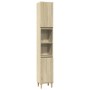 Set de muebles de baño 3 pzas madera contrachapada roble Sonoma de , Muebles de baño - Ref: Foro24-3307671, Precio: 203,07 €,...