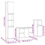Set de muebles de baño 3 pzas madera contrachapada roble Sonoma de , Muebles de baño - Ref: Foro24-3307671, Precio: 203,07 €,...