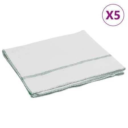 Paños de limpieza 5 uds blancas con rayas verdes 50x60 cm de , Productos para limpieza del hogar - Ref: Foro24-4014090, Preci...