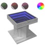 Mesa de centro y LED madera ingeniería gris Sonoma 50x50x45 cm de , Mesas de centro - Ref: Foro24-847565, Precio: 95,36 €, De...