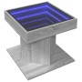 Mesa de centro y LED madera ingeniería gris Sonoma 50x50x45 cm de , Mesas de centro - Ref: Foro24-847565, Precio: 95,36 €, De...