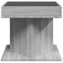 Mesa de centro y LED madera ingeniería gris Sonoma 50x50x45 cm de , Mesas de centro - Ref: Foro24-847565, Precio: 95,36 €, De...