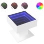 Mesa de centro con luz LED madera ingeniería blanca 50x50x45 cm de , Mesas de centro - Ref: Foro24-847525, Precio: 96,85 €, D...