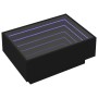 Mesa de centro con LED madera de ingeniería negro 70x50x30 cm de , Mesas de centro - Ref: Foro24-847512, Precio: 128,19 €, De...