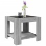 Mesa de centro y LED madera ingeniería gris Sonoma 53x53x45 cm de , Mesas de centro - Ref: Foro24-847544, Precio: 89,92 €, De...