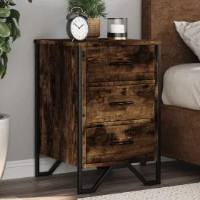 Nachttisch aus geräucherter Eichen-Ingenieurholz 40x41x60 cm. von , Nachttische - Ref: Foro24-848526, Preis: 67,61 €, Rabatt: %
