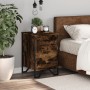 Mesita de noche madera de ingeniería roble ahumado 40x41x60 cm de , Mesitas de noche - Ref: Foro24-848526, Precio: 68,69 €, D...