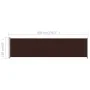Toldo lateral retráctil para patio marrón 600x160 cm de vidaXL, Sombrillas - Ref: Foro24-313380, Precio: 102,61 €, Descuento: %