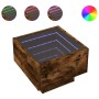 Mesita de noche con Infinity LED roble ahumado 40x40x30 cm de , Mesitas de noche - Ref: Foro24-3284067, Precio: 69,32 €, Desc...