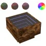 Mesita de noche con Infinity LED roble ahumado 40x40x30 cm de , Mesitas de noche - Ref: Foro24-3284067, Precio: 68,12 €, Desc...