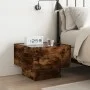 Mesita de noche con Infinity LED roble ahumado 40x40x30 cm de , Mesitas de noche - Ref: Foro24-3284067, Precio: 68,12 €, Desc...