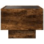 Mesita de noche con Infinity LED roble ahumado 40x40x30 cm de , Mesitas de noche - Ref: Foro24-3284067, Precio: 69,32 €, Desc...