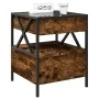 Mesita de noche con Infinity LED roble ahumado 40x40x51 cm by , Nightstands - Ref: Foro24-3284103, Price: 76,71 €, Discount: %