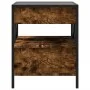 Mesita de noche con Infinity LED roble ahumado 40x40x51 cm by , Nightstands - Ref: Foro24-3284103, Price: 76,71 €, Discount: %