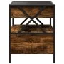 Mesita de noche con Infinity LED roble ahumado 40x40x51 cm by , Nightstands - Ref: Foro24-3284103, Price: 76,71 €, Discount: %
