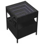 Mesita de noche con Infinity LED negra 40x40x51 cm de , Mesitas de noche - Ref: Foro24-3284101, Precio: 80,02 €, Descuento: %