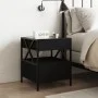 Mesita de noche con Infinity LED negra 40x40x51 cm de , Mesitas de noche - Ref: Foro24-3284101, Precio: 80,02 €, Descuento: %